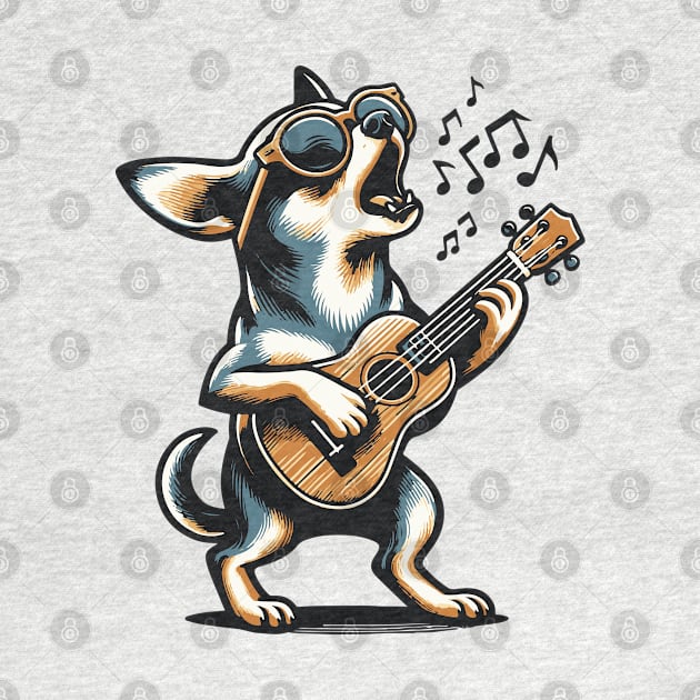 Dog Playing Guitar Singing Chihuahua Funny Dog Mariachi by BraaiNinja